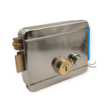 Cerradura Eléctrica ABBA Níquel Satinado – Alta Seguridad con Llave