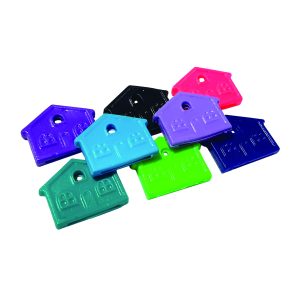 Funda de Goma Casita para Llaves 100 Piezas – Protectores de Colores para Identificación Profesional